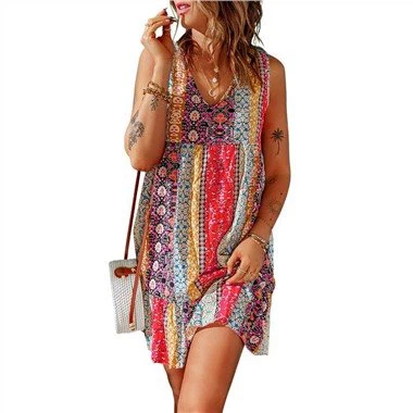 Vestido longo cintura alta com bainha assimétrica