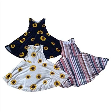 Vestido de tricô sem mangas para meninas
